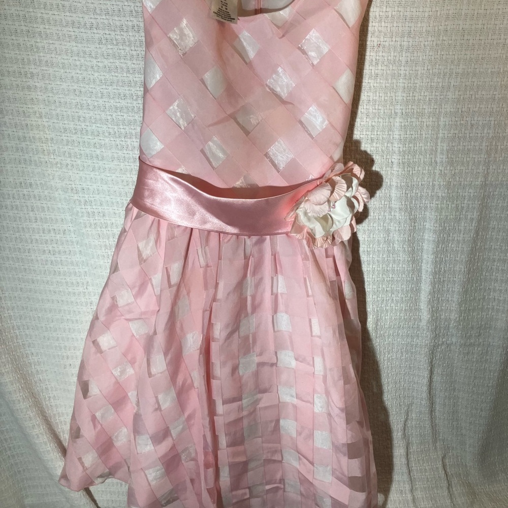Bonnie Jean Pink and White Formal Kids Dress